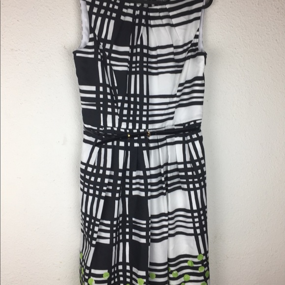 Ellen Tracy Belted Sleeveless Dress Sz 4 A15 - Picture 2 of 6